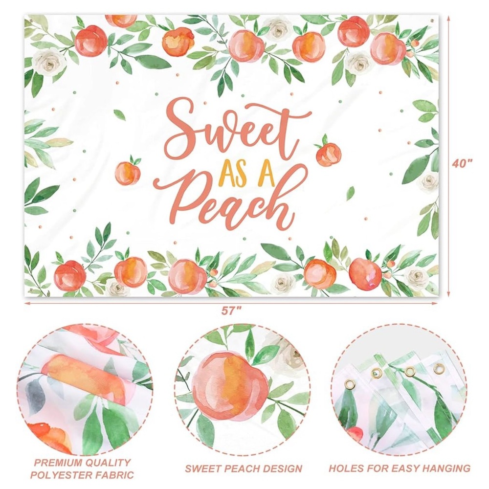Sweet as a Peach Party Banner